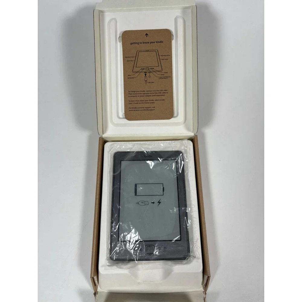 Amazon Kindle 4th Gen 6in E-Reader Wi-Fi Graphite D01100 Special Offers Boxed